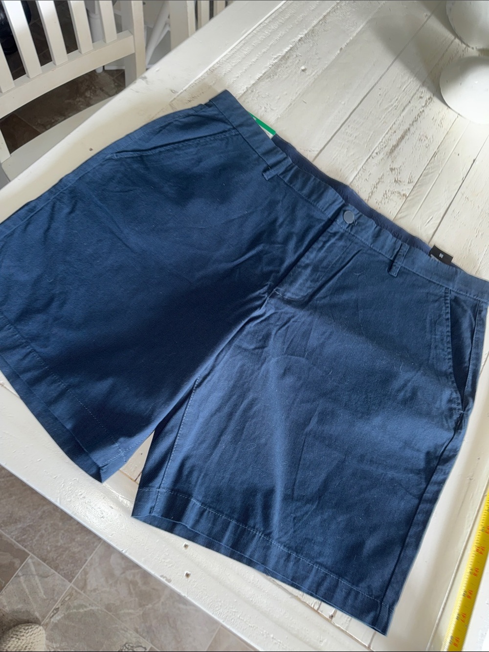 English Laundry flat front short Men's Navy Casual Cotton Shorts 38” NWT